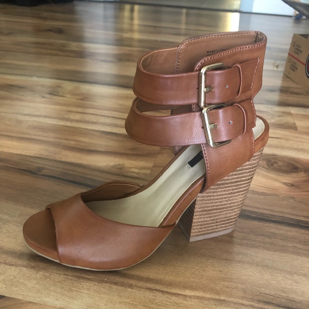 Brown Forever 21 Wedged Heel Sandals